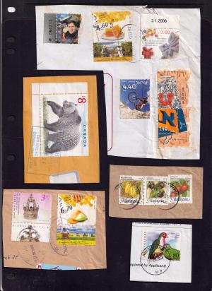 Used Stamps on Paper