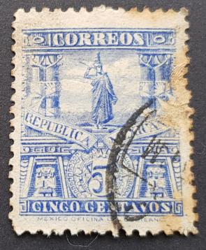 Mexico 1898 Definitive 5 Centavos Use